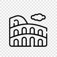 ancient Rome, Colosseum, Pantheon, Vatican icon svg