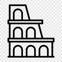 ancient, Rome, amphitheater, ancient Rome icon svg