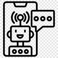 android chatbot, iphone için chatbot, chatbot için chatbot, robot sohbet ikon svg