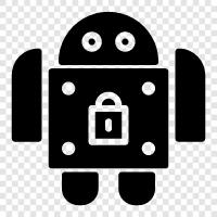 android security, android lock, android padlock icon svg