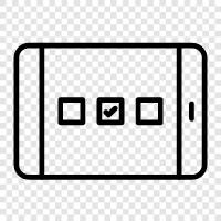 android tablet, ipad tablet, iphone tablet, tablet check mark icon svg