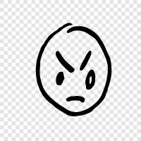 angry people, angry faces, angry expressions, angry words icon svg