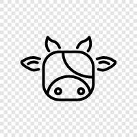 animal, milk, meat, beef icon svg