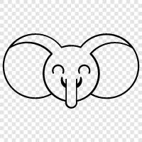 animal, big, trunk, tusks icon svg