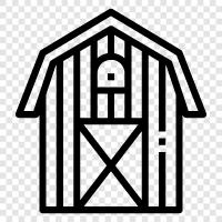 Animal Barn, Farm Barn, Feed Store, Hay Store icon svg