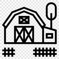 animals, farm, hay, stables icon svg