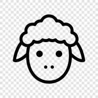 animals, farming, wool, fleeces icon svg