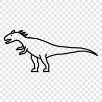 Ankylosaurus, Ceratopsian, gehörnter Dinosaurier, lang symbol