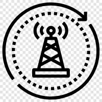 antenna, telecommunications, tower, broadcasting icon svg