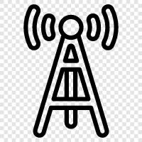 antennae, wireless, cellular, airwaves icon svg