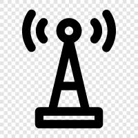 antennas, wireless, signal, reception icon svg