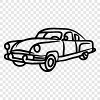 antique car, classic car restoration, classic car buying, classic car values icon svg