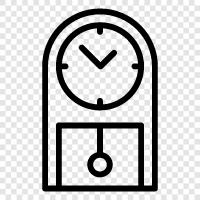 antique clock, old clock, antique, collectible icon svg