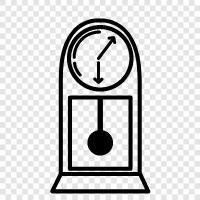 antique clock, wall clock, pendulum clock clock, clock icon svg