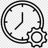 antike Uhr, Uhrwerk, Pendeluhr, mechanische Uhr symbol