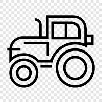 antique tractor, farm tractor, tillage tractor, crawler tractor icon svg