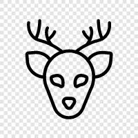 Antlers, Bow Hunting, Rutting, Mating icon svg