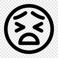 anxiety, stress, panic, overwhelmed icon svg