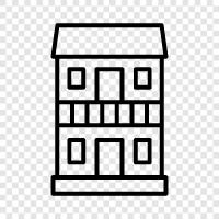 apartment, condo, single family, townhome icon svg