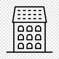 apartment, loft, condominium, townhome icon svg