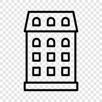 apartments, condos, townhouses, rental icon svg