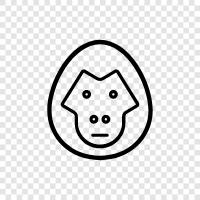 ape, black, silverback, silver icon svg