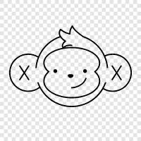 ape, simian, primate, monkey icon svg