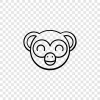 ape, primate, gibbon, baboon icon svg