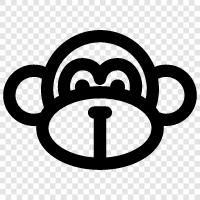 ape, animal, primate, simian icon svg