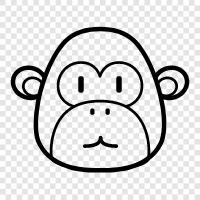 ape, silverback, troops, family icon svg