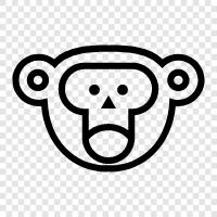 ape face, human face, monkey mask, gorilla mask icon svg