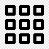 app grid, app launcher, app drawer, app list icon svg