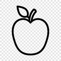 Apfel, Obst, Äpfel, frisches Obst symbol