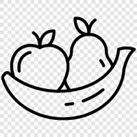 Apples, Bananas, Berries, Grapes icon svg