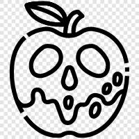 apples, eating, eating apple, eating apple poison icon svg