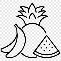 Äpfel, Bananen, Beeren, Trauben symbol