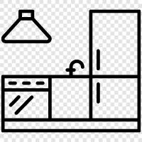 appliances, cabinets, countertops, cooking icon svg