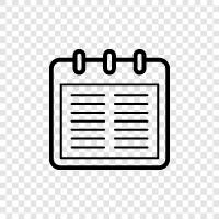 appointment, diary, schedule, events icon svg