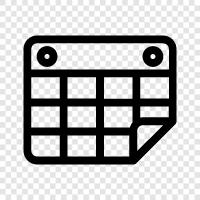 appointments, planner, diary, schedule icon svg