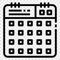 appointments, day, date, diary icon svg