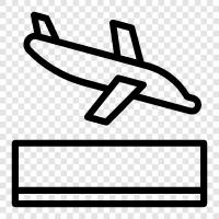 approach, touchdown, runway, airport icon svg