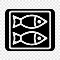 Aquarium, Fischtank, Fischfutter, Fischschale symbol