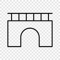 arch, cables, construction, design icon svg