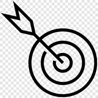 archery, shooting, target, shooting range icon svg