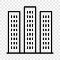 architecture, design, construction, facade icon svg