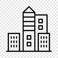 architecture, construction, residential, commercial icon svg