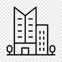 architecture, design, construction, facade icon svg