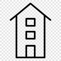 architecture, construction, homes, facade icon svg