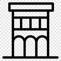 architecture, modern architecture, classical architecture, building icon svg