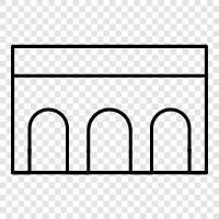 architecture, bridge, construction, door icon svg